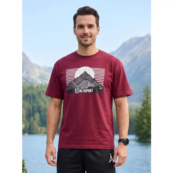  Pánské tričko ALTISPORT ALM188812 GARNET 