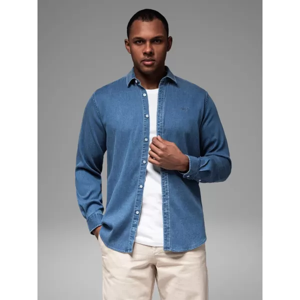  Pánská košile OMBRE OM-SHDS-0180 BLUE 