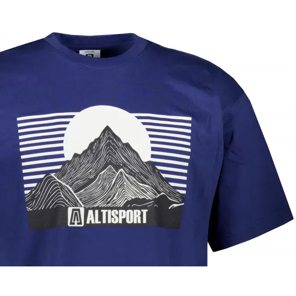 Pánské tričko ALTISPORT ALM188812 PŮLNOČNÍ MODRÁ 