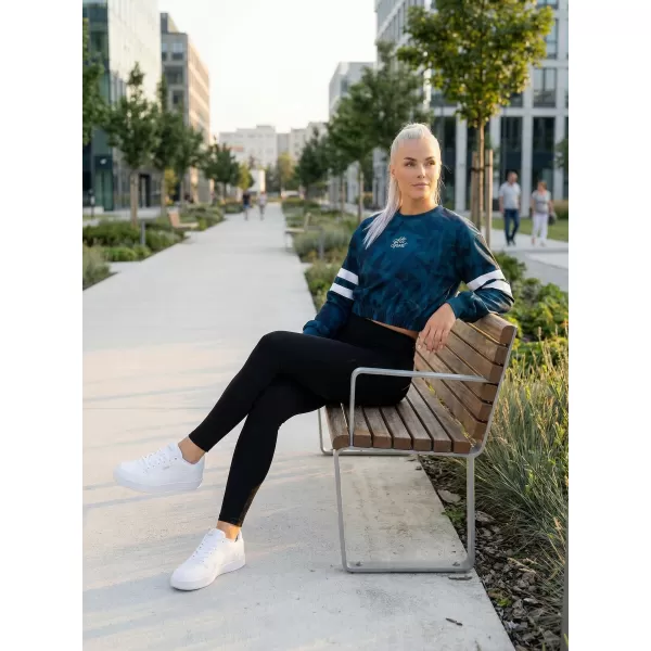  Dámská funkční cropped mikina premium ALTISPORT VOJ/ALW096MI08 PETROLEJOVÁ 