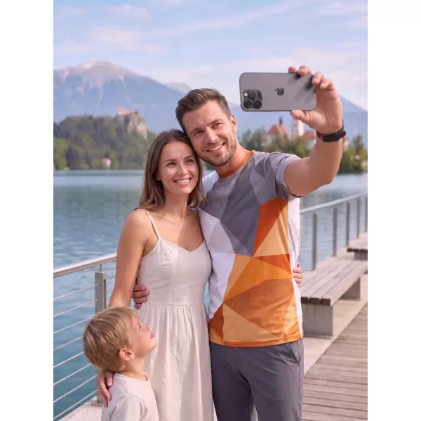  Pánské funkční triko premium plus  ALTISPORT VOJ/ALM007TR02 ORANŽOVÁ/ŠEDÁ 