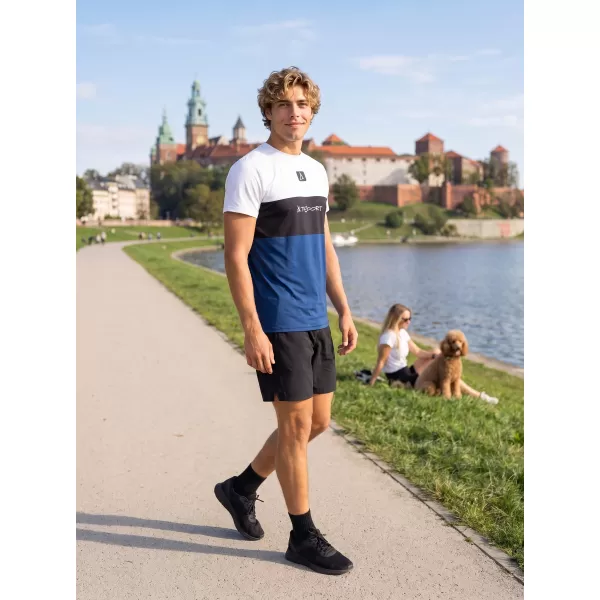  Pánské funkční triko premium plus  ALTISPORT VOJ/ALM051TR02 BÍLOMODRÁ 