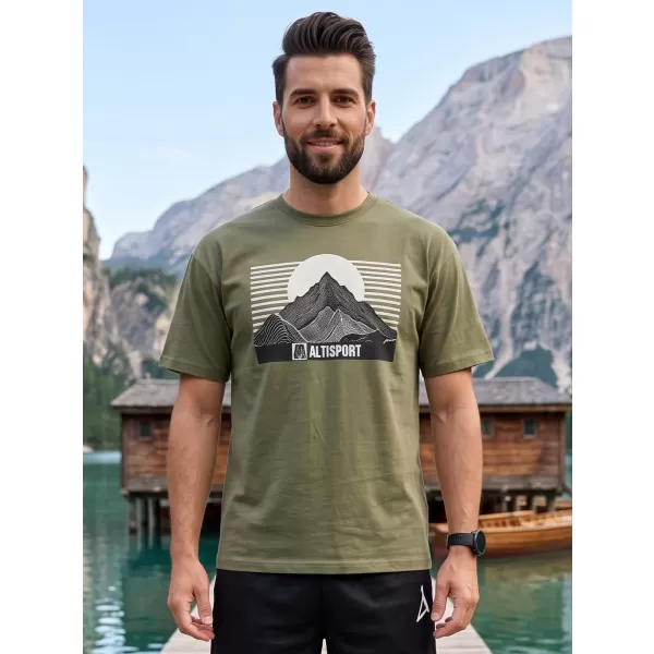  Pánské tričko ALTISPORT ALM188812 KHAKI 