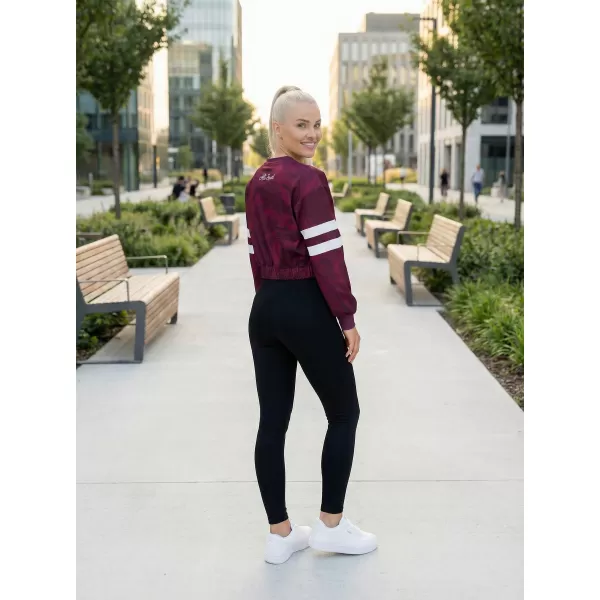  Dámská funkční cropped mikina premium ALTISPORT VOJ/ALW096MI08 VÍNOVÁ 