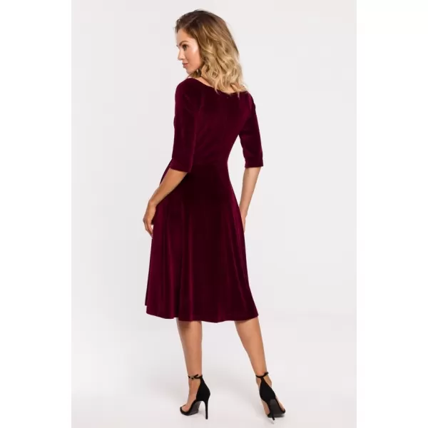  Dámské šaty MOE M645 MAROON 
