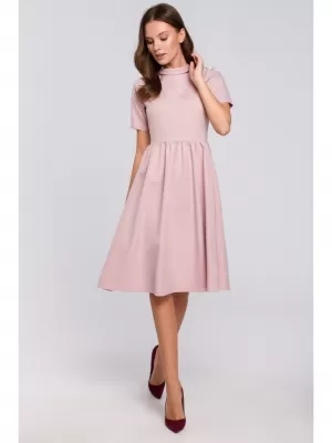 Dámské šaty MAKOVER K028 CREPE PINK