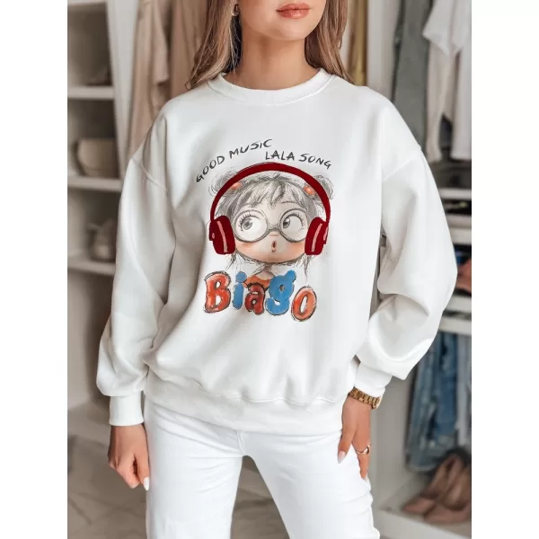  Dámská mikina DSTREET LALA VIBE BÍLÁ 