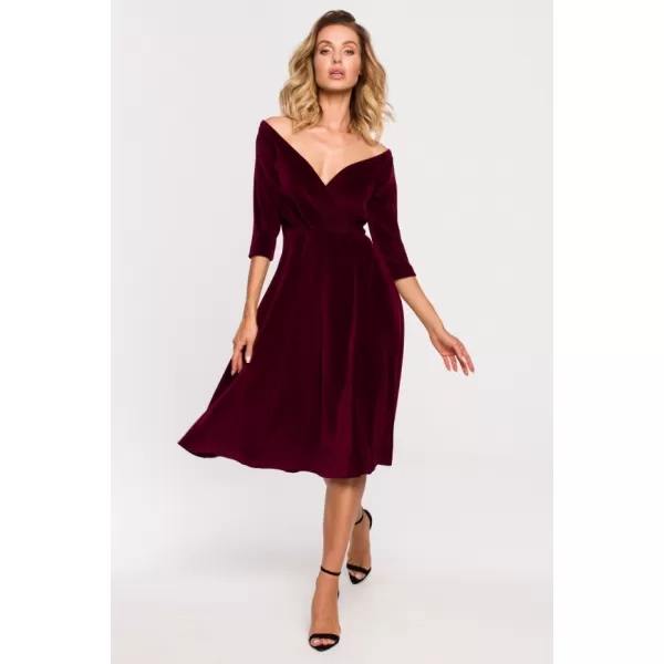  Dámské šaty MOE M645 MAROON 