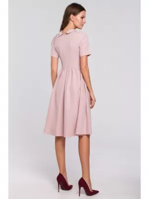 Dámské šaty MAKOVER K028 CREPE PINK