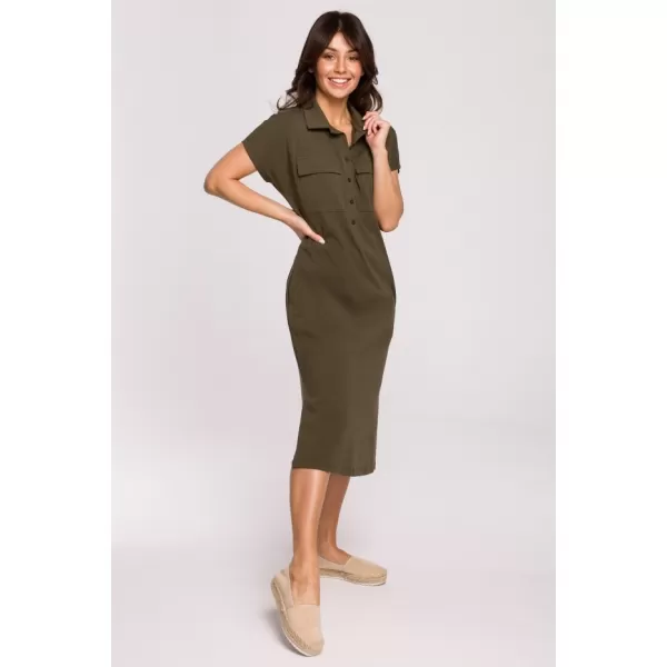 Dámské šaty BEWEAR B222 KHAKI 