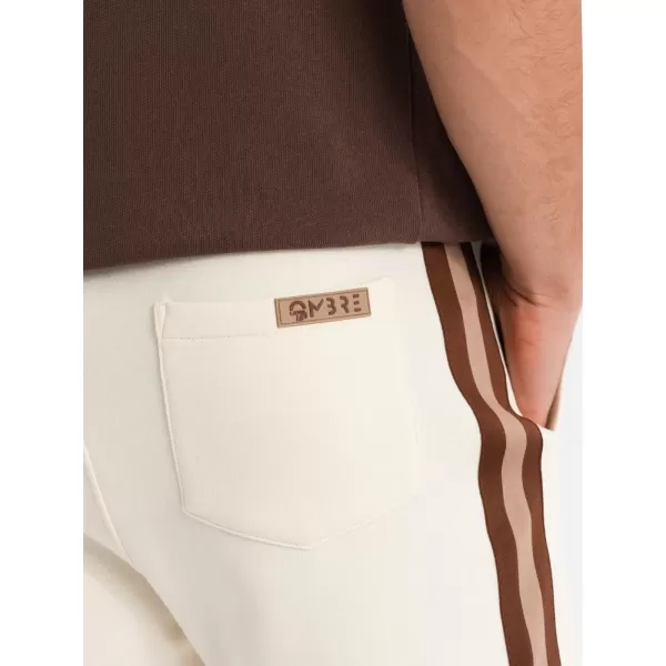  Pánské kraťasy OMBRE OM-SRSK-0156 CREAM 