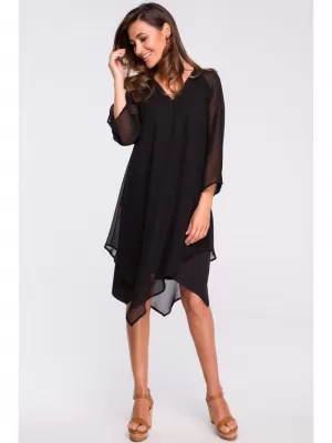 Dámské šaty STYLOVE S159 BLACK