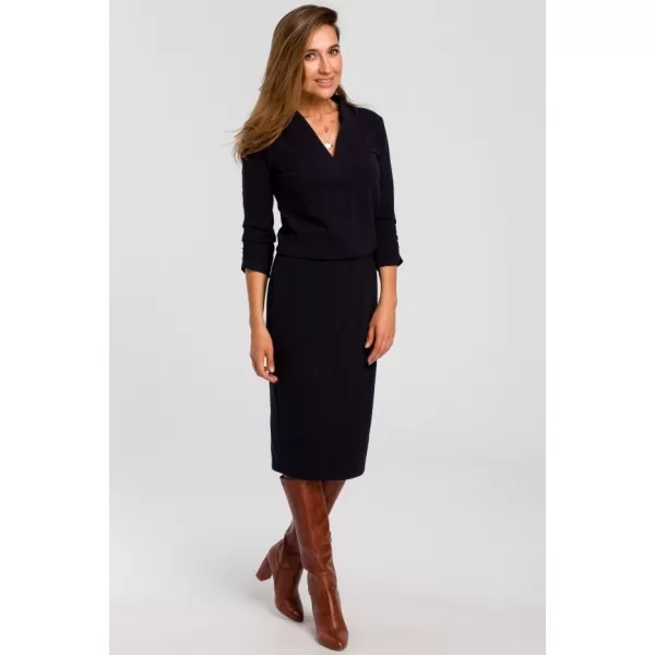 Dámské šaty STYLOVE S194 DEEP BLUE 