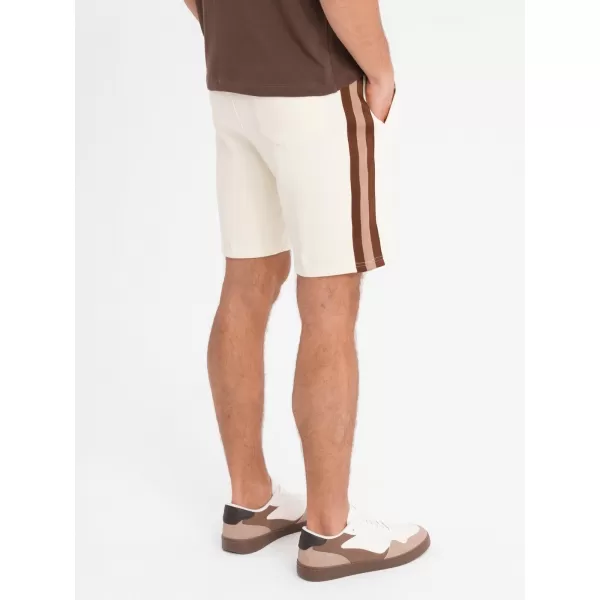  Pánské kraťasy OMBRE OM-SRSK-0156 CREAM 