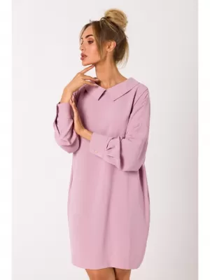Dámské šaty MOE M740 CREPE PINK