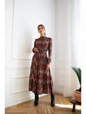 Dámské šaty STYLOVE S291 HNĚDÁ