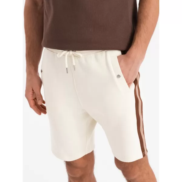  Pánské kraťasy OMBRE OM-SRSK-0156 CREAM 
