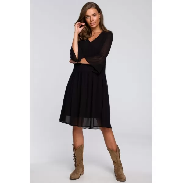  Dámské šaty STYLOVE S236 BLACK 