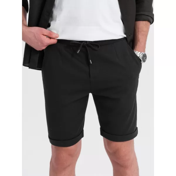  Pánské kraťasy OMBRE OM-SRCS-0170 BLACK 