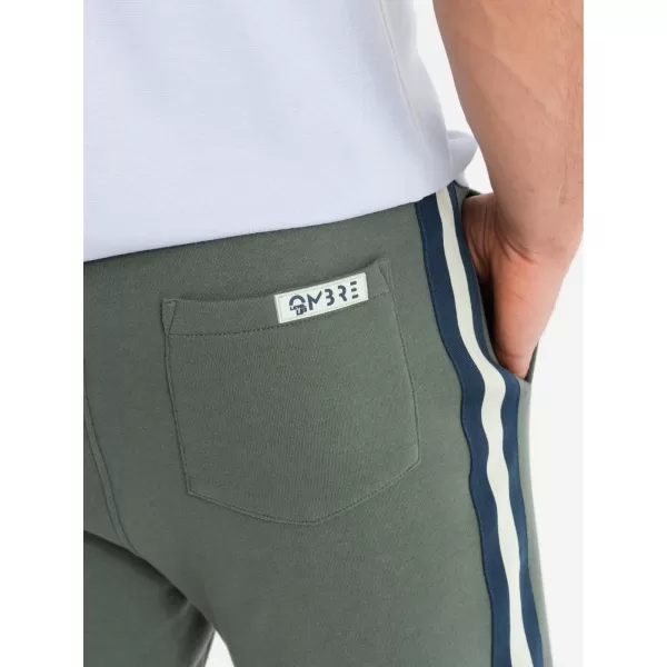 Pánské kraťasy OMBRE OM-SRSK-0156 OLIVE 