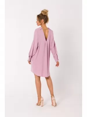 Dámské šaty MOE M740 CREPE PINK