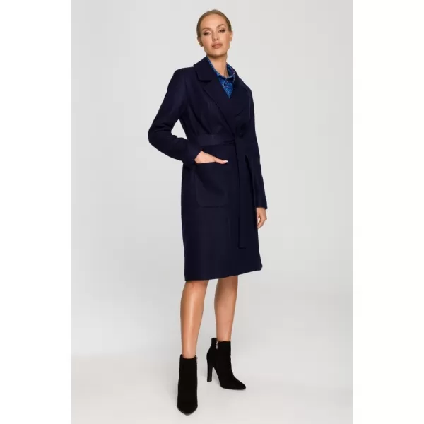  Dámský kabát MOE M708 NAVY BLUE 