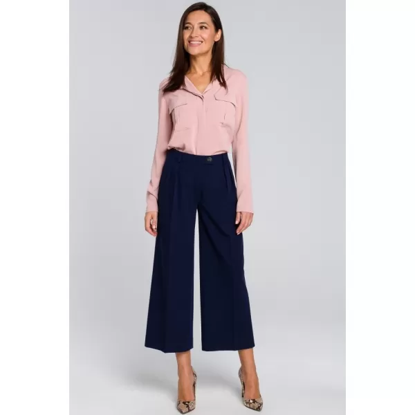  Dámské kalhoty STYLOVE S139 NAVY BLUE 
