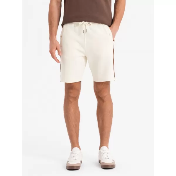  Pánské kraťasy OMBRE OM-SRSK-0156 CREAM 
