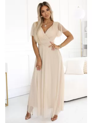 Dámské šaty NUMOCO NASTIA 562-6 BÉŽOVÁ