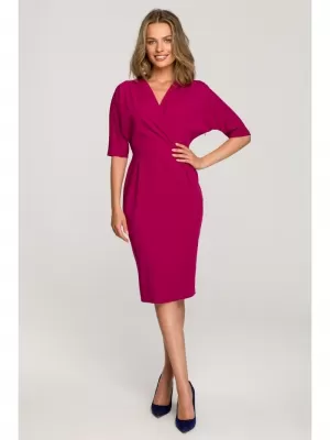 Dámské šaty STYLOVE S313 PLUM