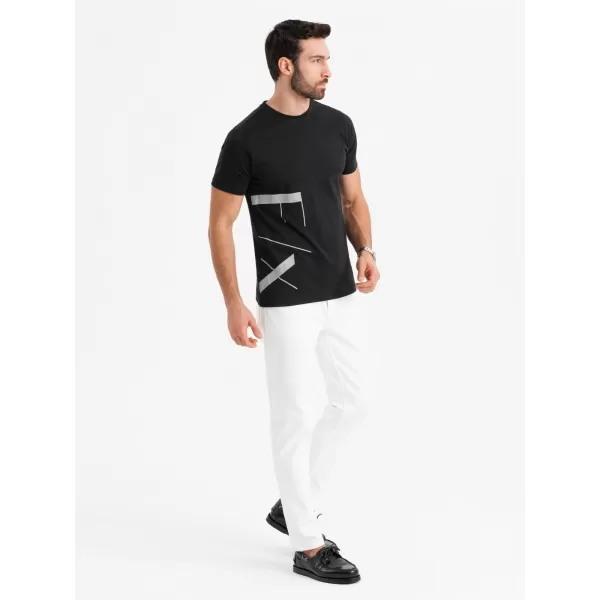  Pánské triko OMBRE OM-TSPT-0213 BLACK 