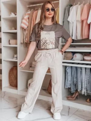 Dámské tepláky DSTREET DRESSANIK BÉŽOVÁ
