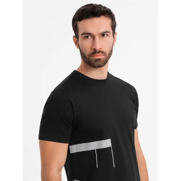  Pánské triko OMBRE OM-TSPT-0213 BLACK 