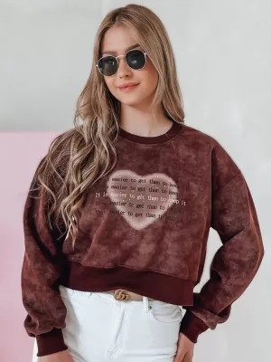 Dámská mikina DSTREET DESSER BORDOVÁ