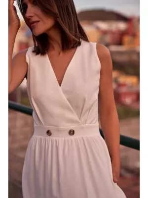Dámské šaty STYLOVE S224 ECRU