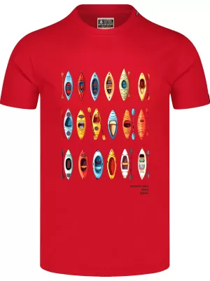 Pánské triko NORDBLANC CANOE NBSMT8155 ČERVENÁ