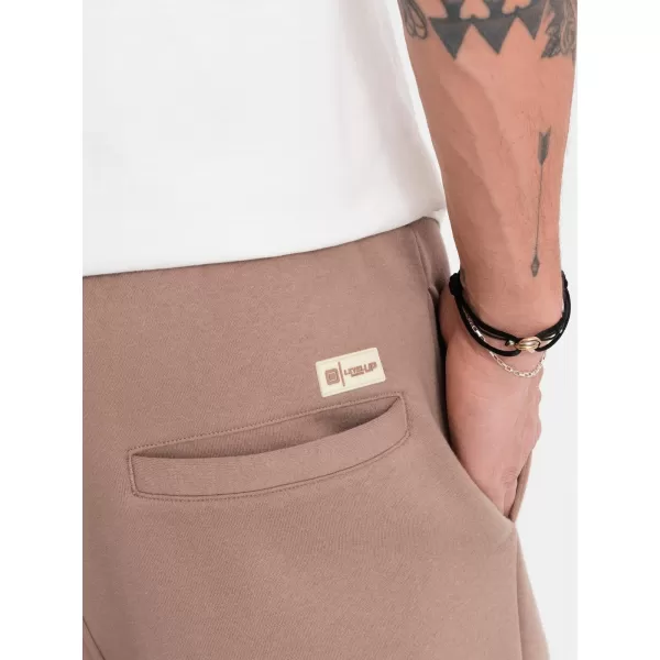  Pánské kraťasy OMBRE OU-SRBC-0101 BROWN 