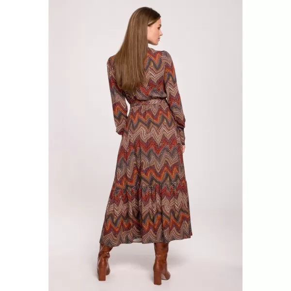  Dámské šaty STYLOVE S291 HNĚDÁ 