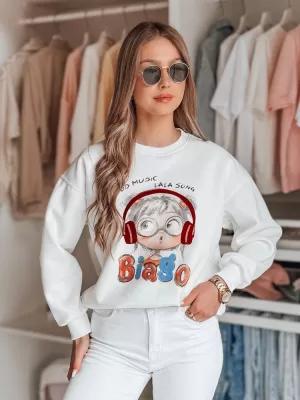 Dámská mikina DSTREET LALA VIBE BÍLÁ