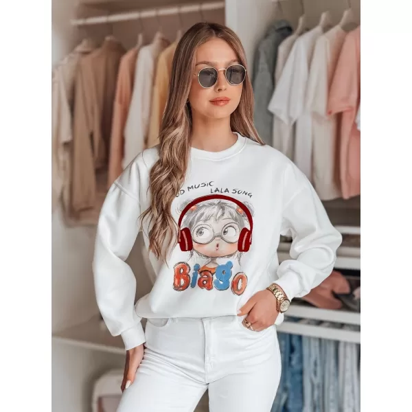  Dámská mikina DSTREET LALA VIBE BÍLÁ 