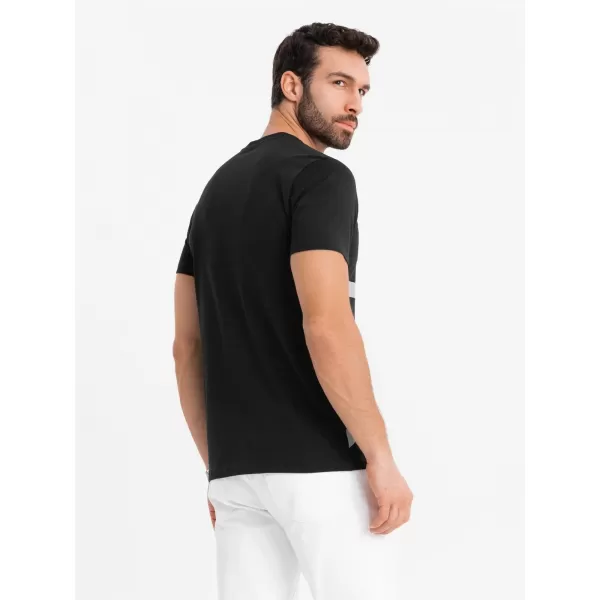  Pánské triko OMBRE OM-TSPT-0213 BLACK 
