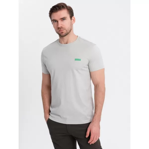  Pánské triko OMBRE OM-TSCT-0151 LIGHT GREY 