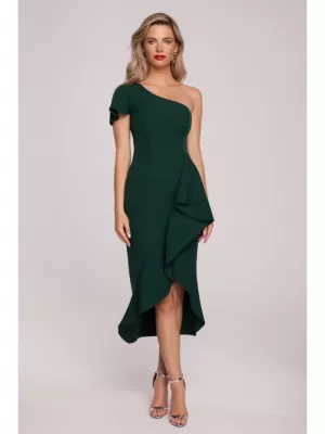 Dámské šaty MAKOVER K146 BOTTLE GREEN