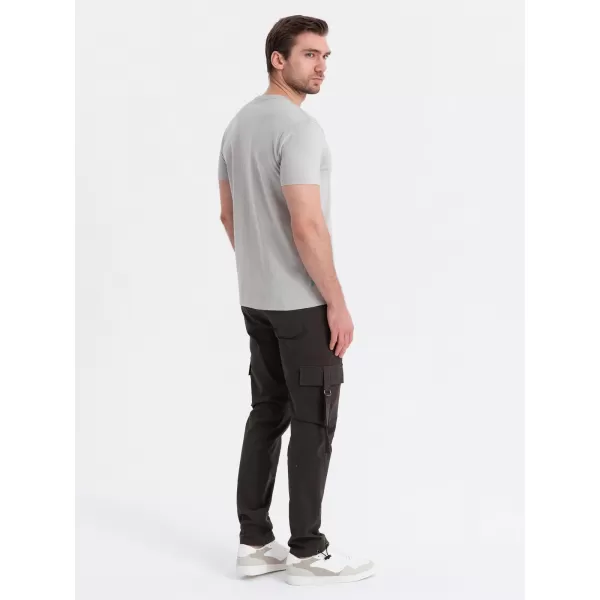  Pánské triko OMBRE OM-TSCT-0151 LIGHT GREY 