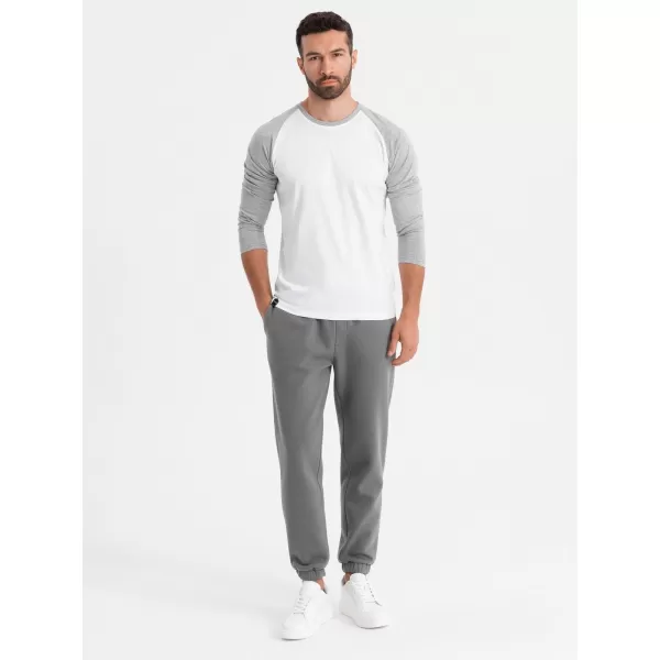  Pánské tepláky OMBRE OU-PSBC-0100 GREY 