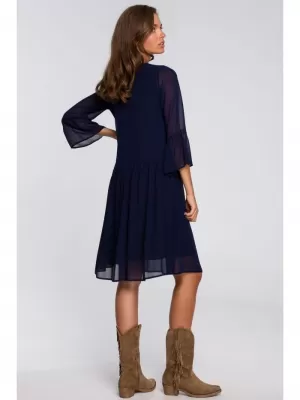 Dámské šaty STYLOVE S236 NAVY BLUE