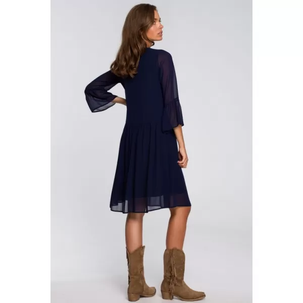  Dámské šaty STYLOVE S236 NAVY BLUE 