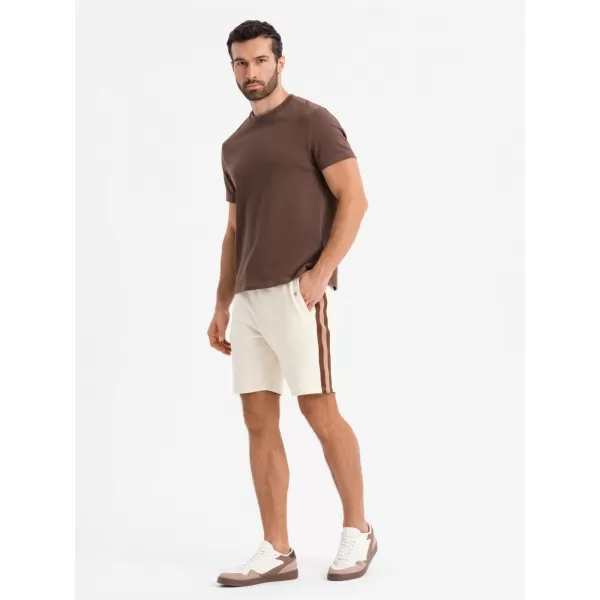  Pánské kraťasy OMBRE OM-SRSK-0156 CREAM 