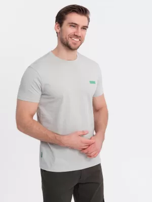Pánské triko OMBRE OM-TSCT-0151 LIGHT GREY