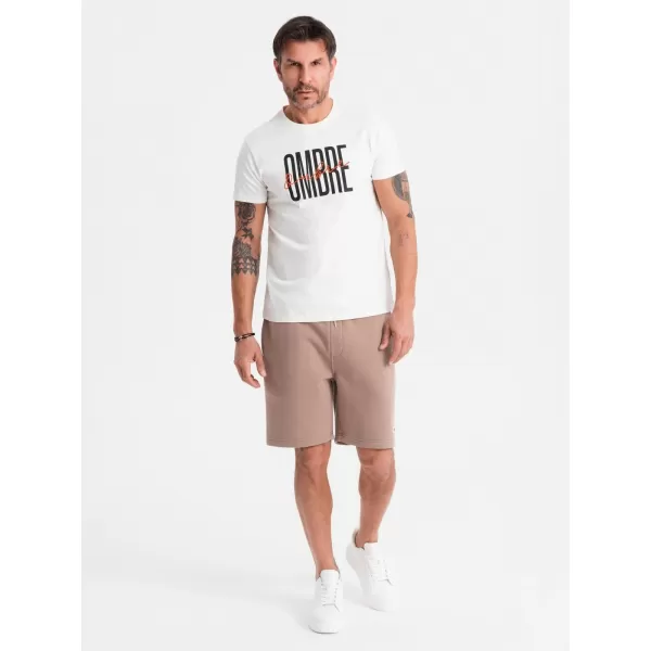  Pánské kraťasy OMBRE OU-SRBC-0101 BROWN 
